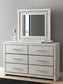 Zuraleus  Upholstered Panel Platform Storage Bed, Dresser, Mirror And Nightstand
