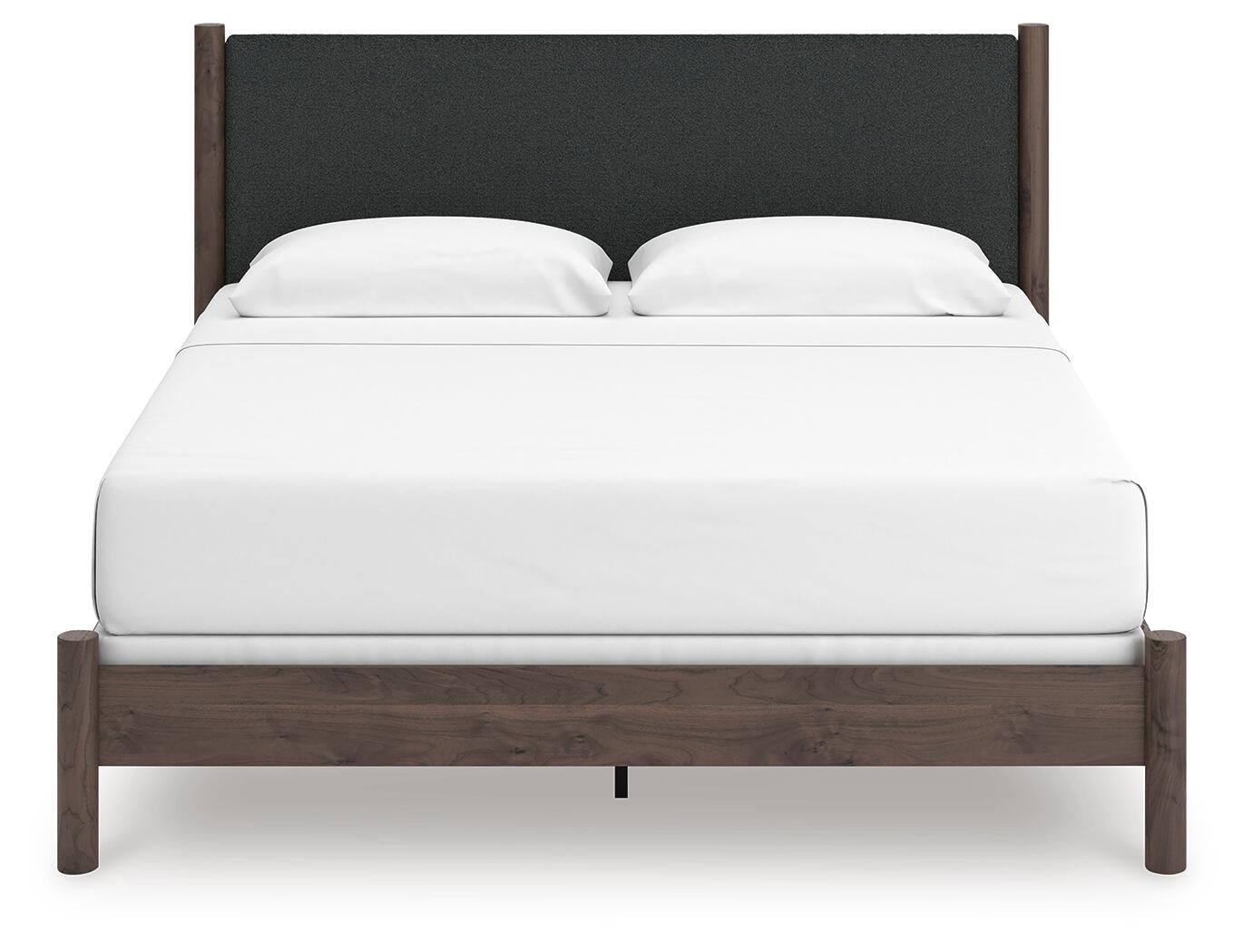 Pamytta  Upholstered Panel Bed, Dresser, Mirror And Nightstand