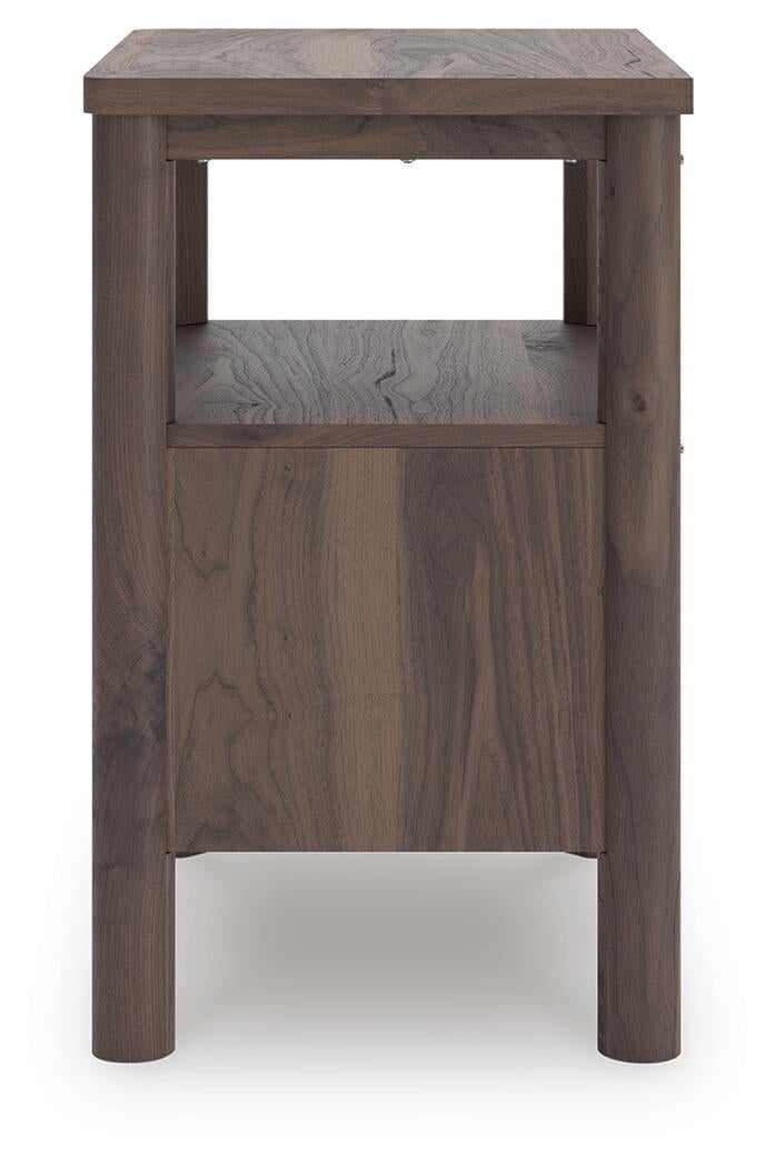Pamytta  Upholstered Panel Bed, Dresser, Mirror And Nightstand