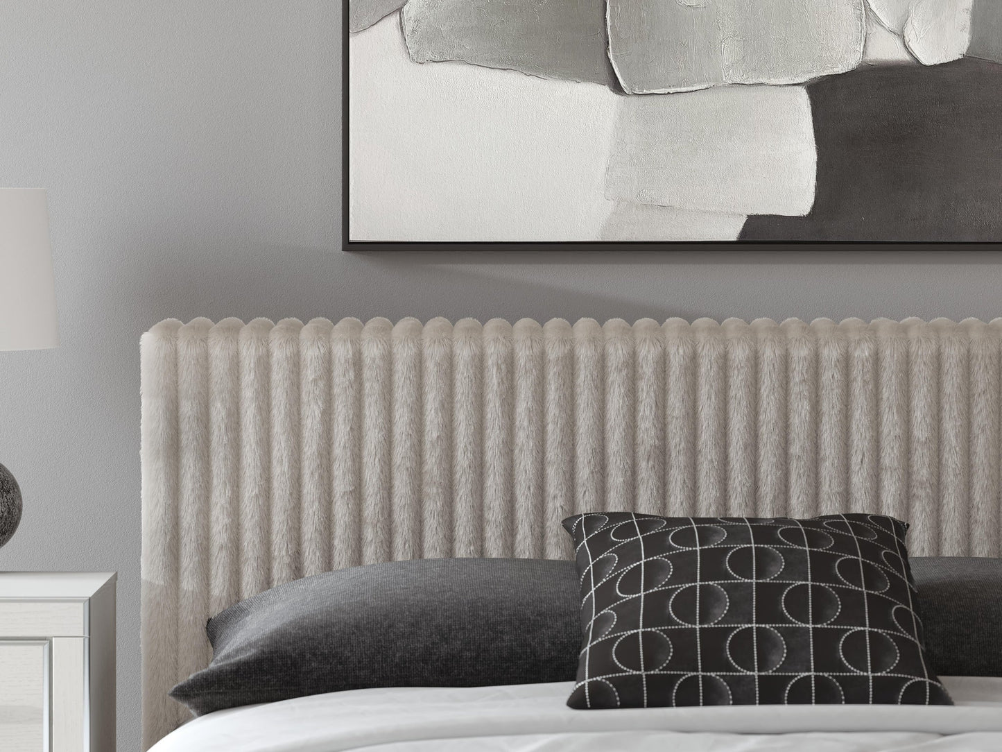 Zuraleus California  Upholstered Bed, Dresser, Mirror, Chest And Nightstand