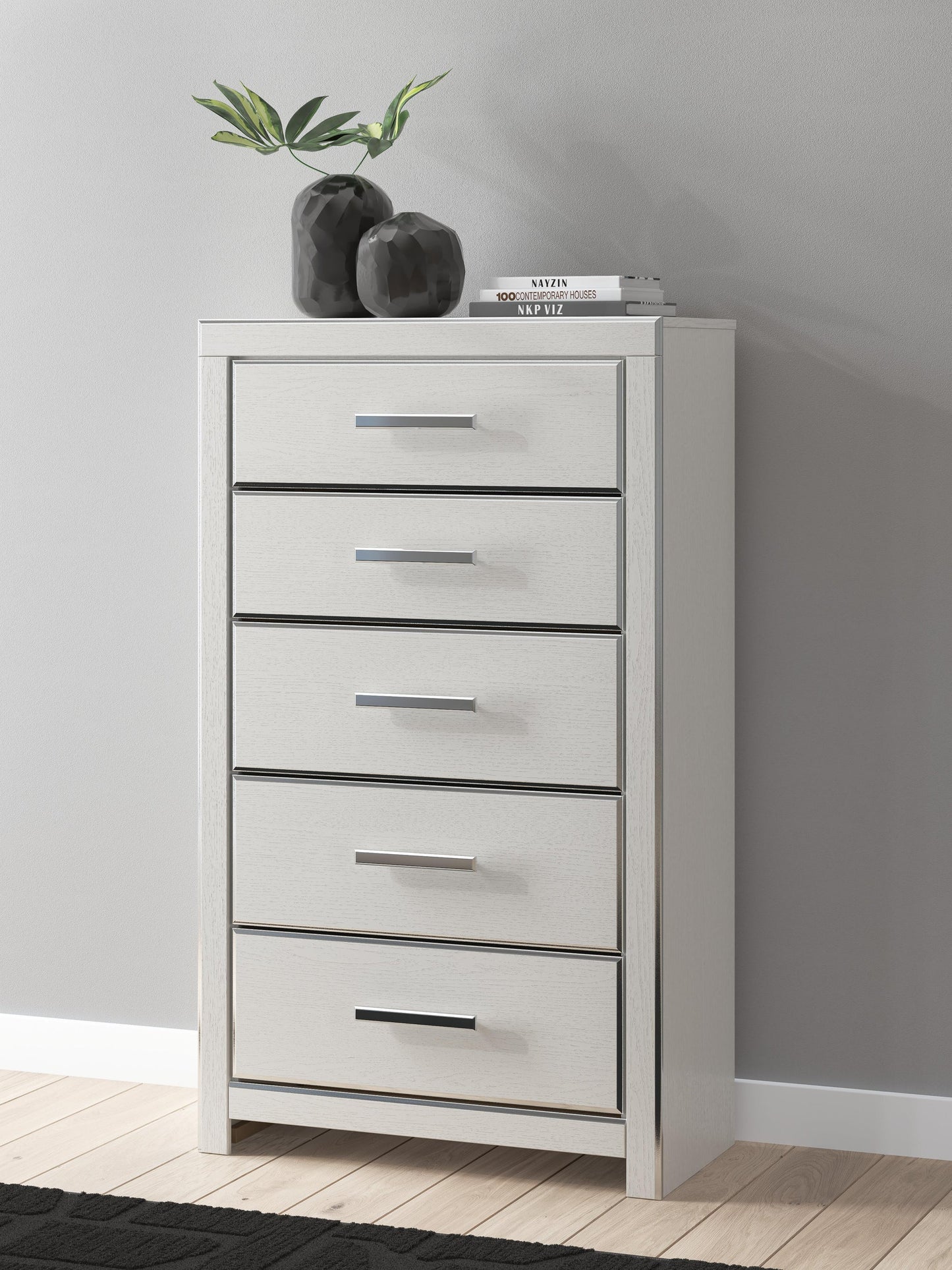 Zuraleus  Upholstered Bed, Dresser, Mirror, Chest And Nightstand