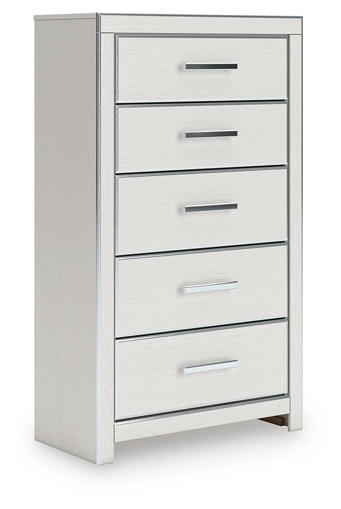 Zuraleus  Upholstered Panel Bed, Dresser, Mirror, Chest And Nightstand