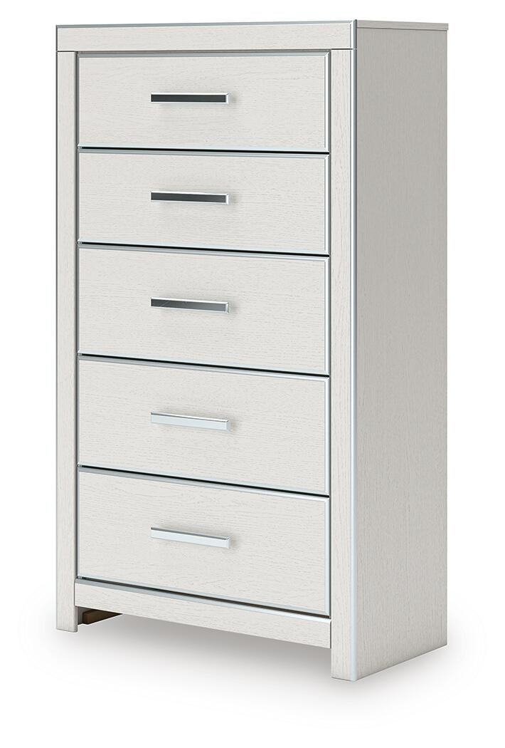 Zuraleus  Upholstered Panel Bed, Dresser, Mirror, Chest And Nightstand