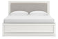 Zuraleus  Upholstered Panel Bed, Dresser, Mirror And Nightstand