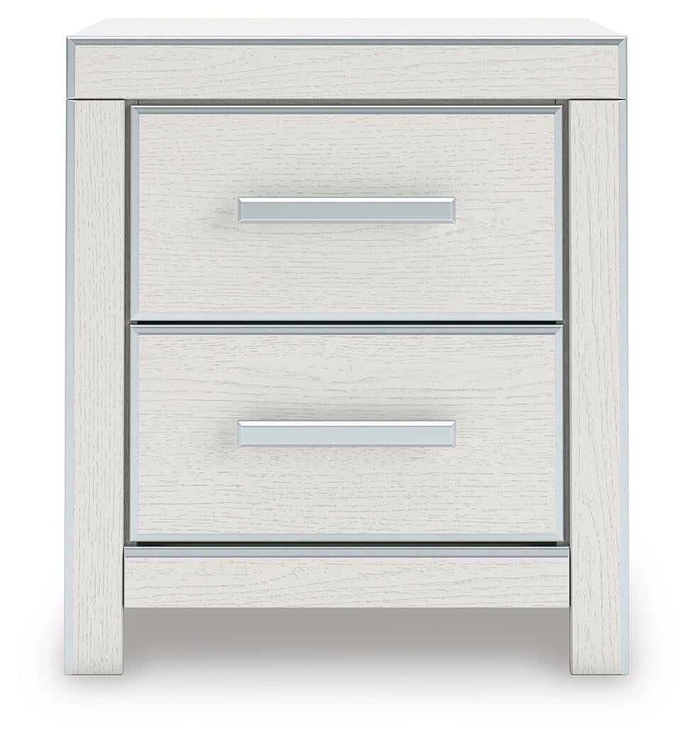 Zuraleus  Upholstered Panel Bed, Dresser, Mirror And Nightstand