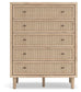 Cielden California  Upholstered Bed With Roll Slats, Dresser, Mirror, Chest And Nightstand