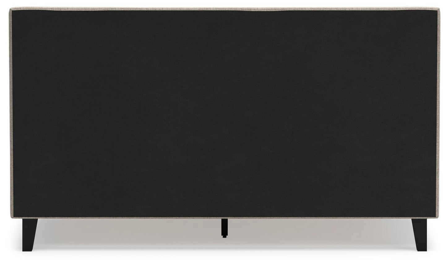 Cielden California  Upholstered Bed With Roll Slats, Dresser, Mirror, Chest And Nightstand