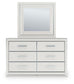 Zuraleus California  Upholstered Bed, Dresser, Mirror And Nightstand