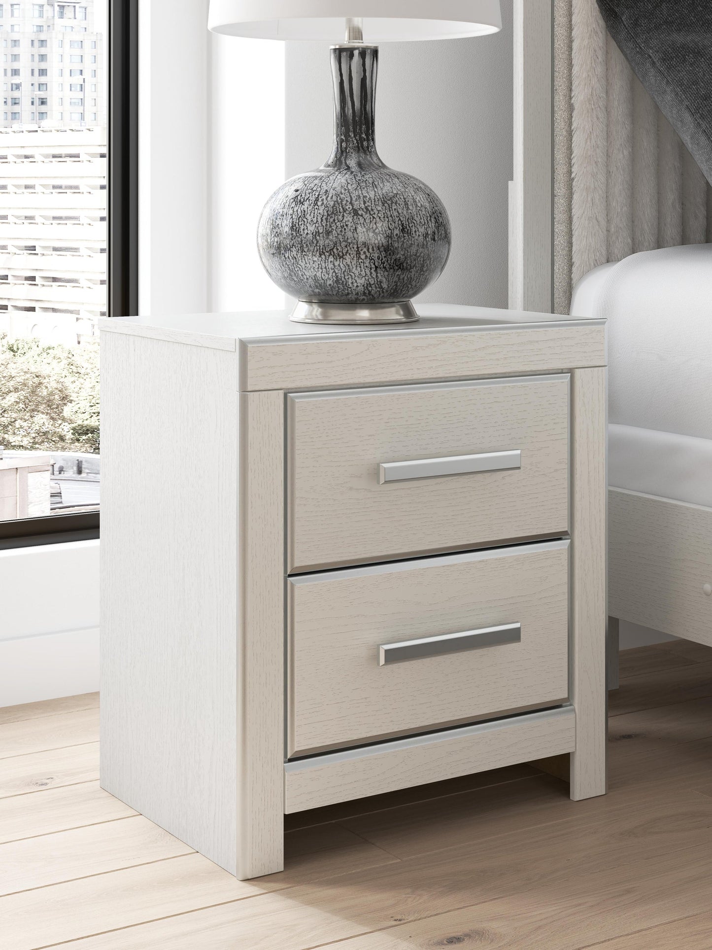 Zuraleus California  Upholstered Bed, Dresser, Mirror And Nightstand