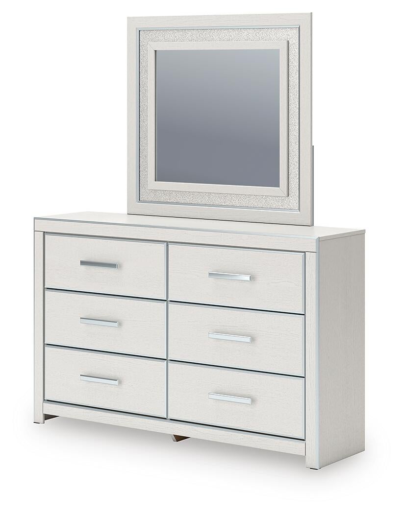 Zuraleus  Upholstered Bed, Dresser And Mirror