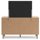 Cielden California  Upholstered Bed With Roll Slats, Dresser, Mirror And Nightstand