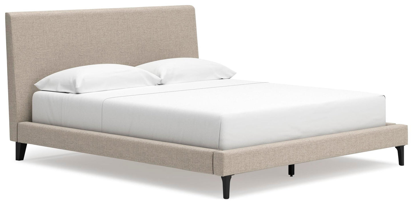 Cielden California  Upholstered Bed With Roll Slats, Dresser, Mirror And Nightstand