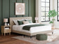 Cielden California  Upholstered Bed With Roll Slats, Dresser, Mirror And Nightstand