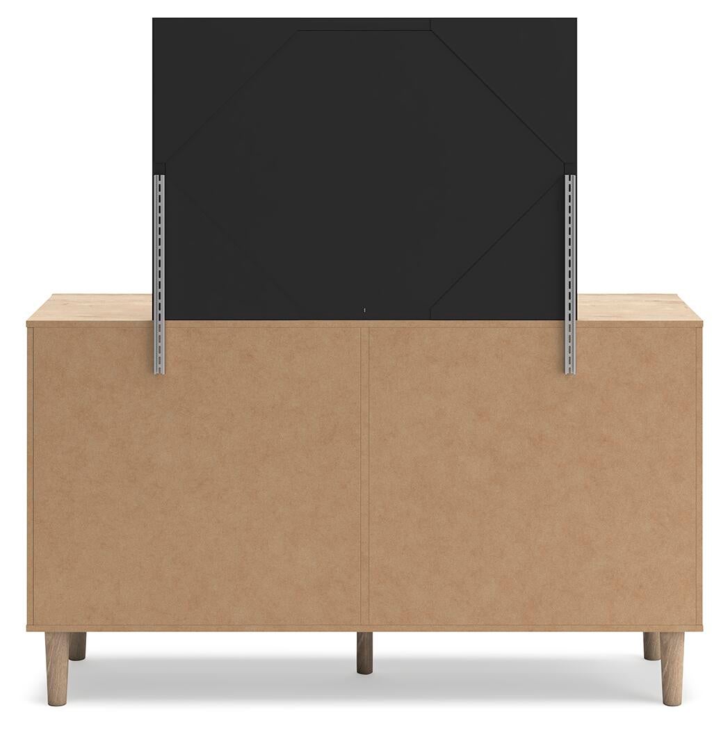 Cielden  Upholstered Bed With Roll Slats, Dresser, Mirror, Chest And Nightstand