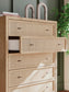 Cielden  Upholstered Bed With Roll Slats, Dresser, Mirror, Chest And Nightstand