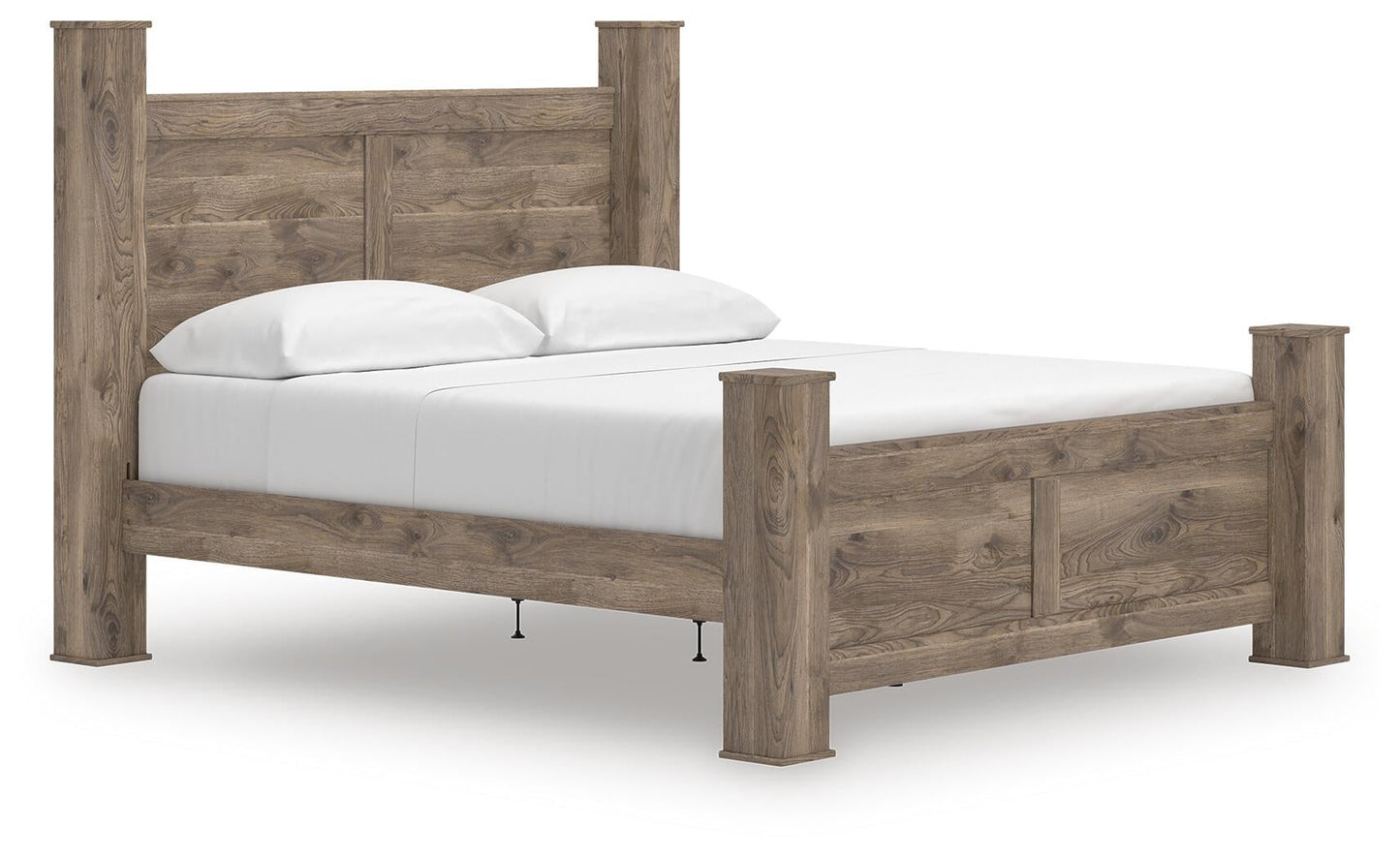 Rusticott  Poster Bed, Dresser, Mirror And Nightstand
