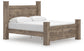 Rusticott  Poster Bed, Dresser, Mirror And Nightstand