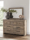 Rusticott  Poster Bed, Dresser, Mirror And Nightstand