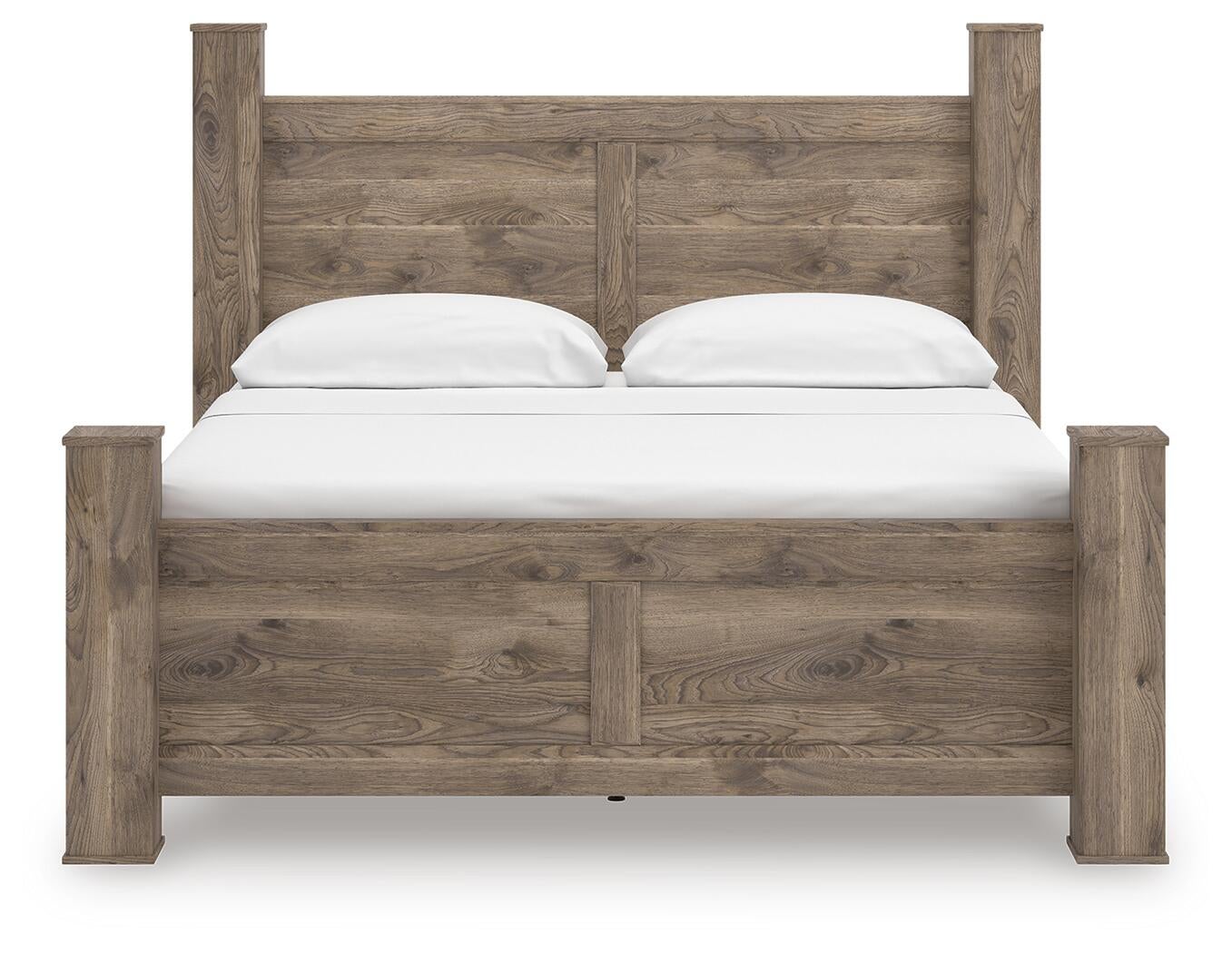Rusticott  Poster Bed, Dresser And Mirror