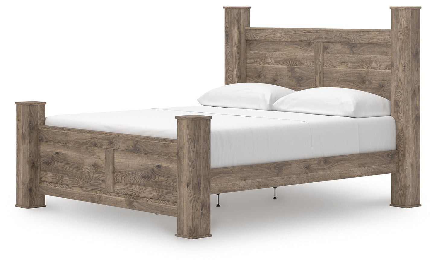 Rusticott  Poster Bed, Dresser And Mirror