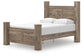 Rusticott  Poster Bed With Mirrored Dresser And Nightstand