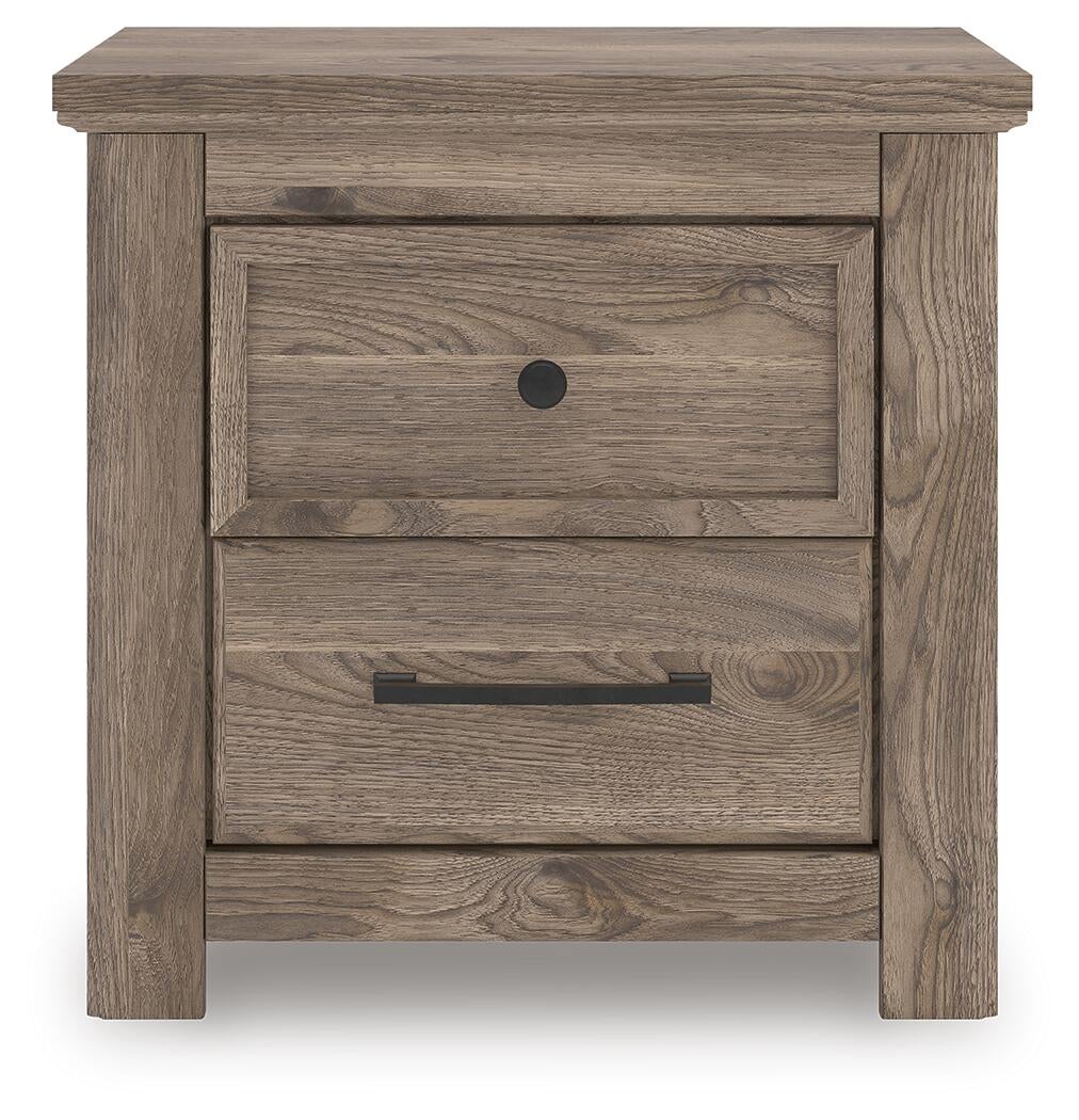 Rusticott  Poster Bed With Mirrored Dresser And Nightstand