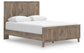 Rusticott  Panel Bed With Mirrored Dresser And Nightstand