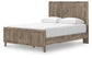 Rusticott  Panel Bed With Mirrored Dresser And Nightstand