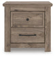 Rusticott  Panel Bed With Mirrored Dresser And Nightstand