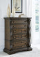 Maylee California  Canopy Bed, Dresser, Mirror, Chest And Nightstand