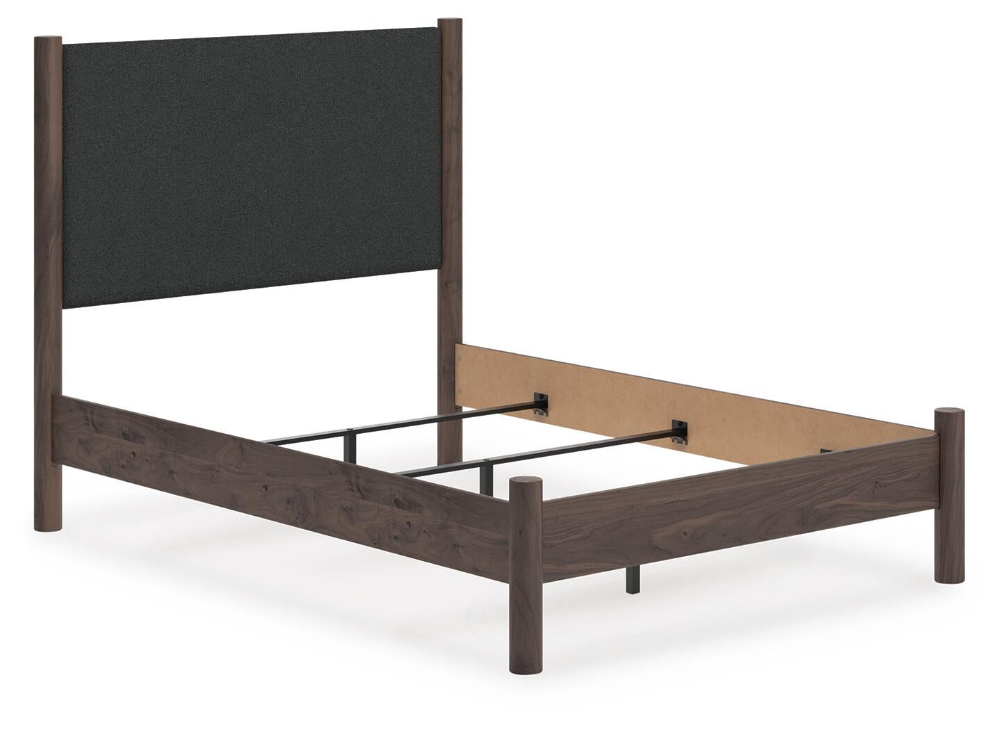 Pamytta  Upholstered Panel Bed, Dresser, Mirror, Chest And Nightstand