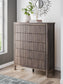 Pamytta  Upholstered Panel Bed, Dresser, Mirror, Chest And Nightstand
