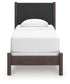 Pamytta  Upholstered Panel Bed, Dresser And Mirror