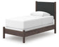 Pamytta  Upholstered Panel Bed, Dresser And Mirror