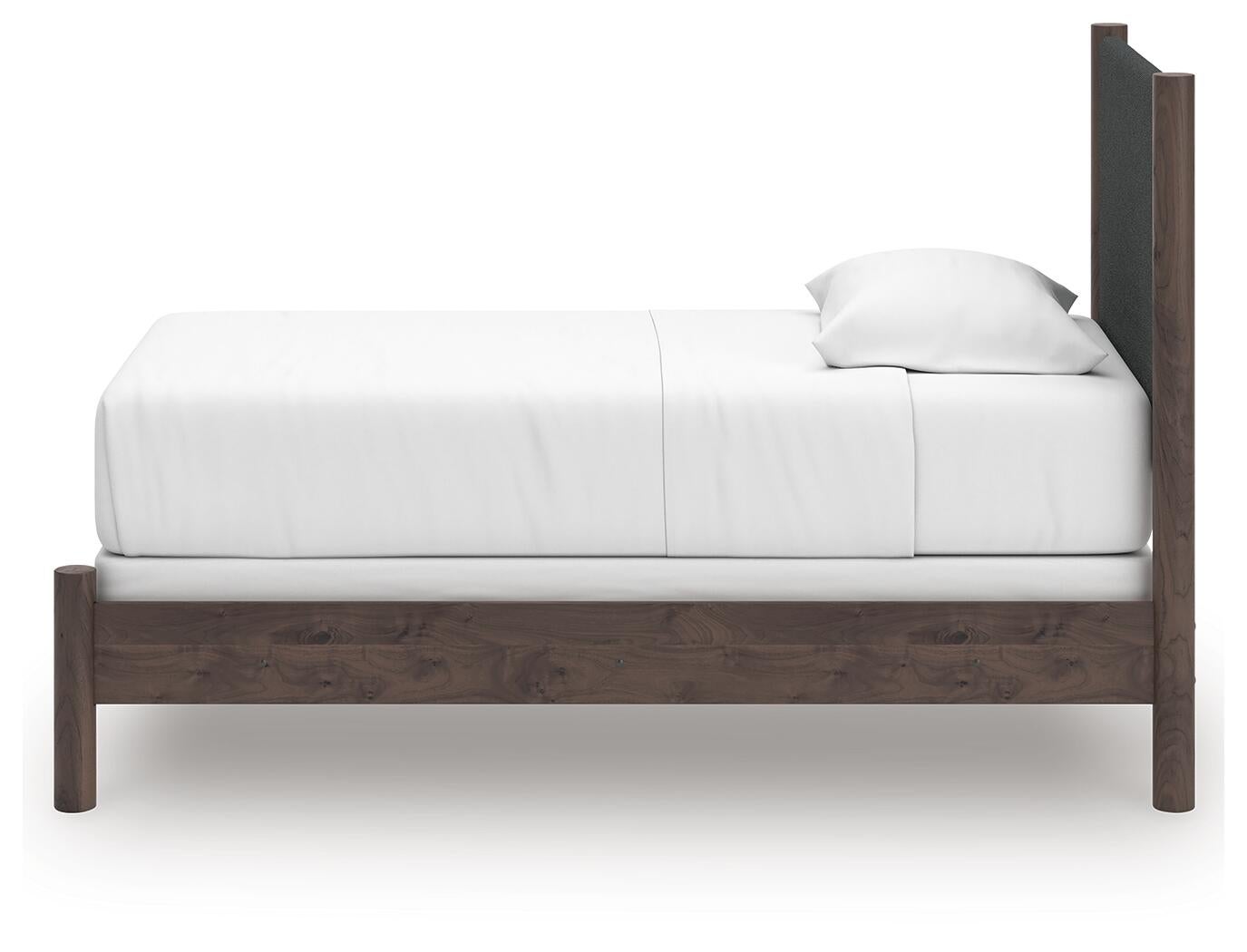 Pamytta  Upholstered Panel Bed, Dresser And Mirror