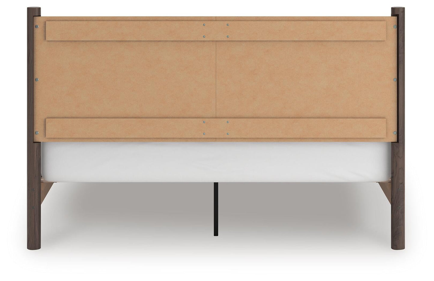 Cama de plataforma Pamytta, cómoda, espejo y mesita de noche
