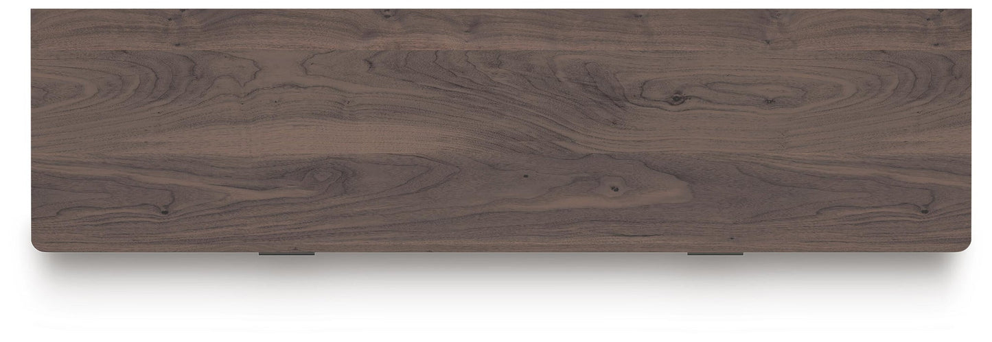 Cama de plataforma Pamytta, cómoda, espejo y mesita de noche