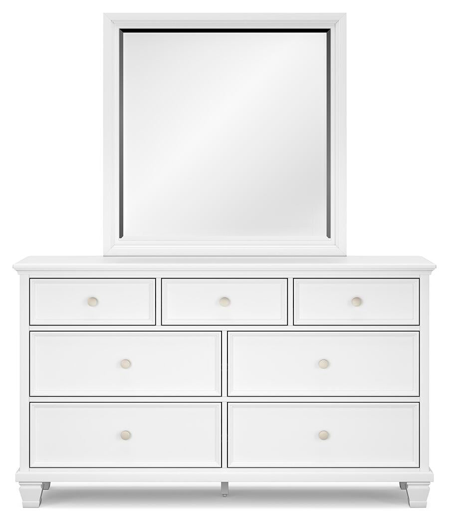 Fortman  Panel Storage Bed With Mirrored Dresser And Nightstand