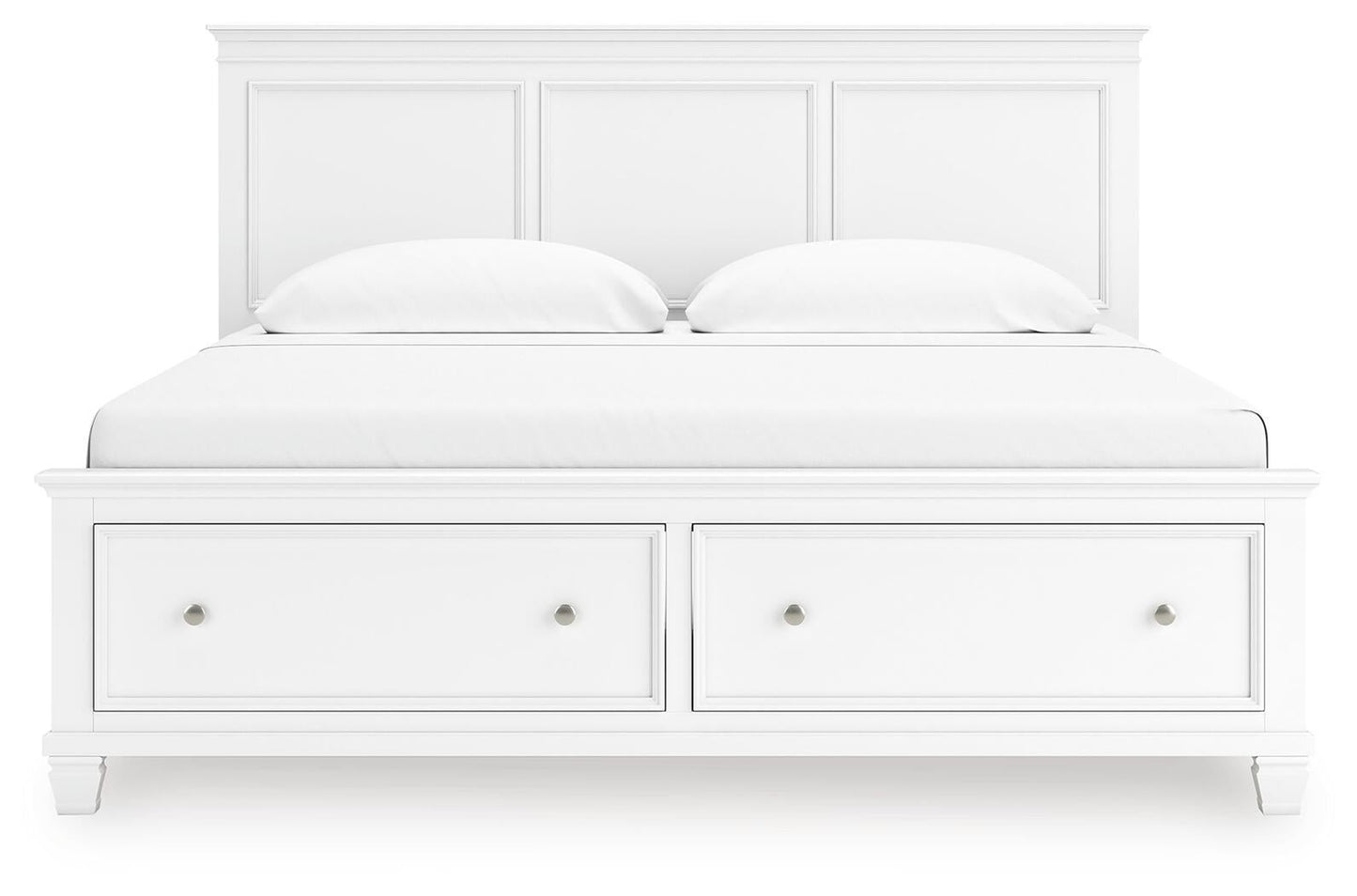 Fortman  Panel Storage Bed With Mirrored Dresser And Nightstand