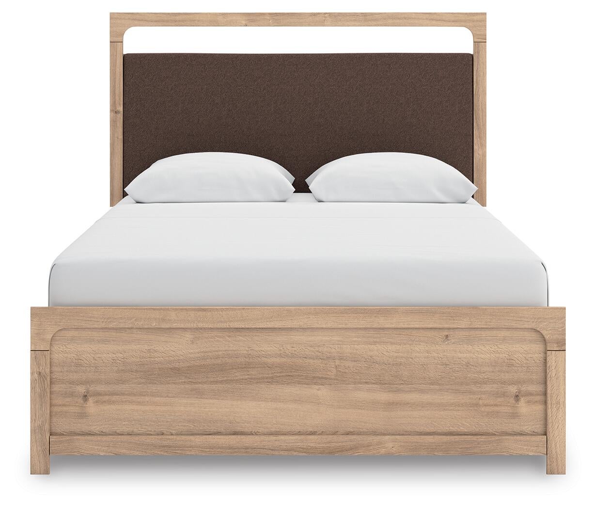 Kinlanni  Upholstered Platform Bed, Dresser And Mirror