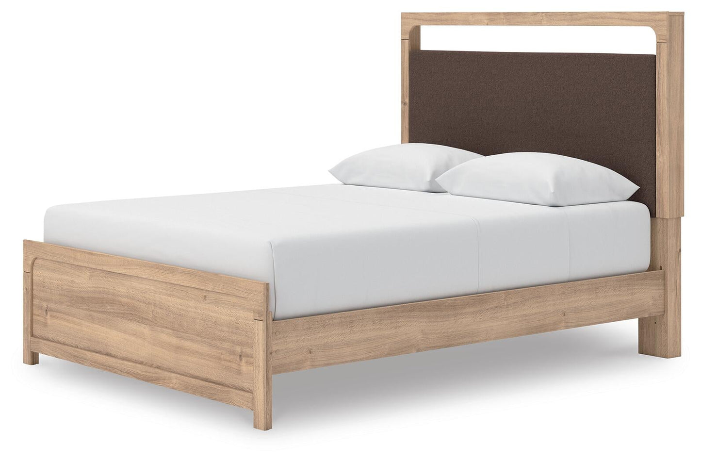 Kinlanni  Upholstered Platform Bed, Dresser And Mirror