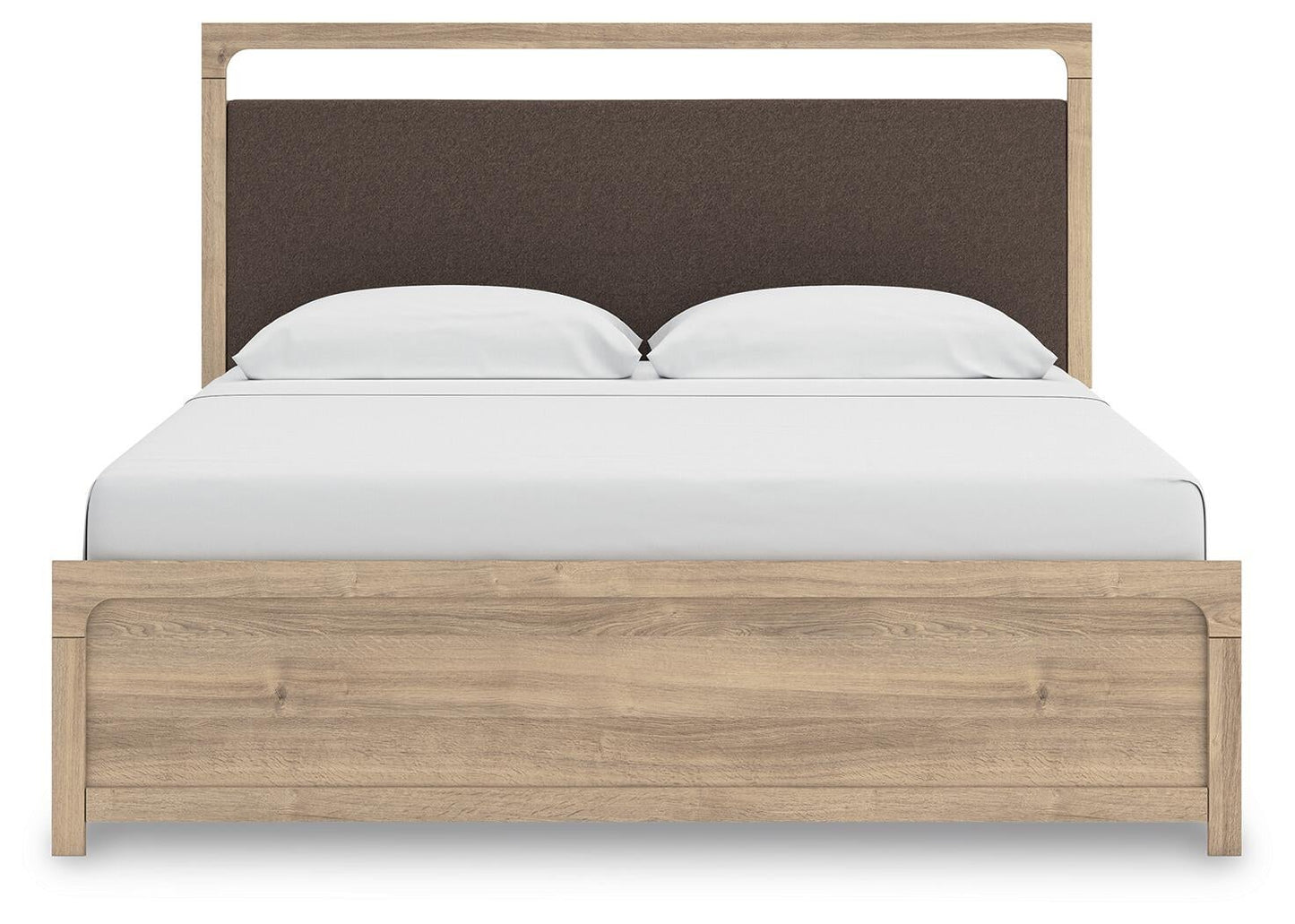Kinlanni  Upholstered Platform Bed, Dresser And Mirror