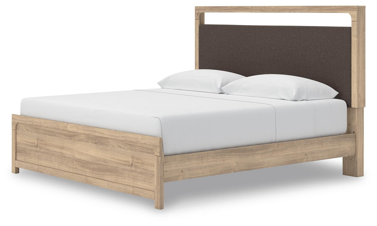Kinlanni  Upholstered Platform Bed, Dresser And Mirror