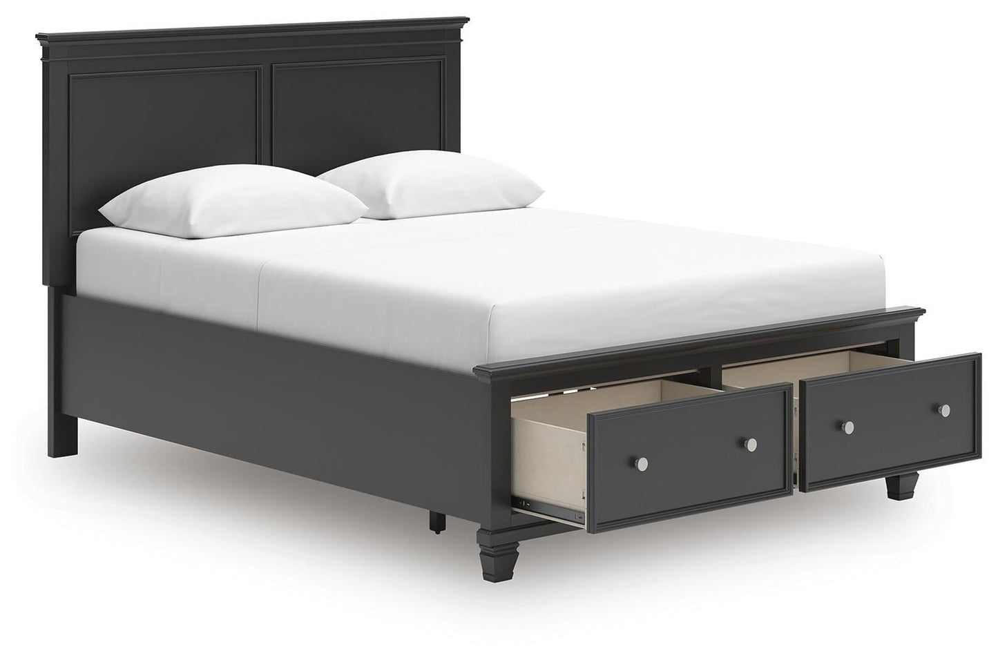 Lanolee  Panel Storage Bed, Dresser, Mirror And Nightstand