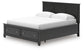 Lanolee California  Panel Storage Bed, Dresser And Mirror