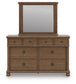 Rowlenstown  Poster Bed With Mirrored Dresser And Nightstand