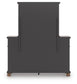 Rowlenstown  Poster Bed With Mirrored Dresser And Nightstand