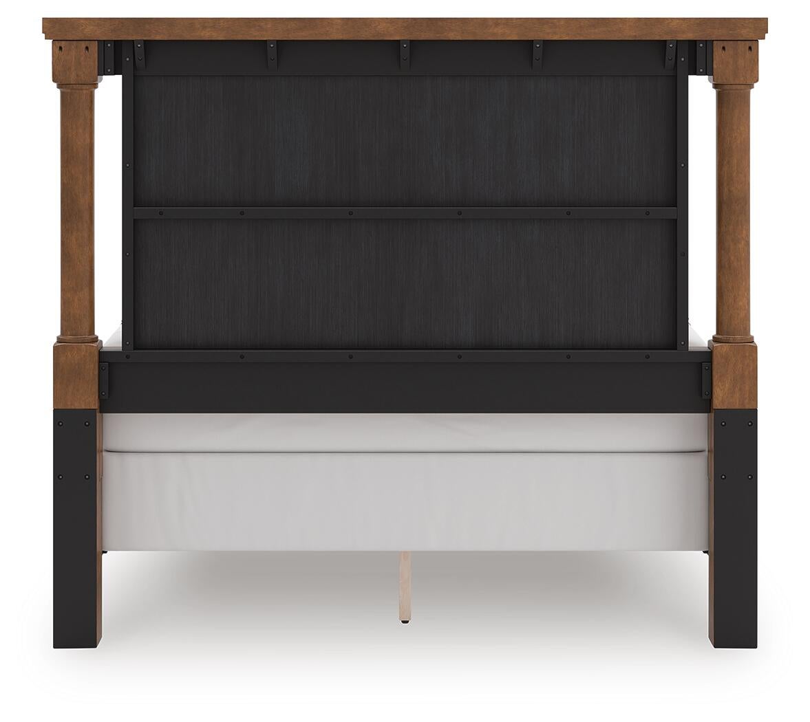 Rowlenstown  Poster Bed With Mirrored Dresser And Nightstand
