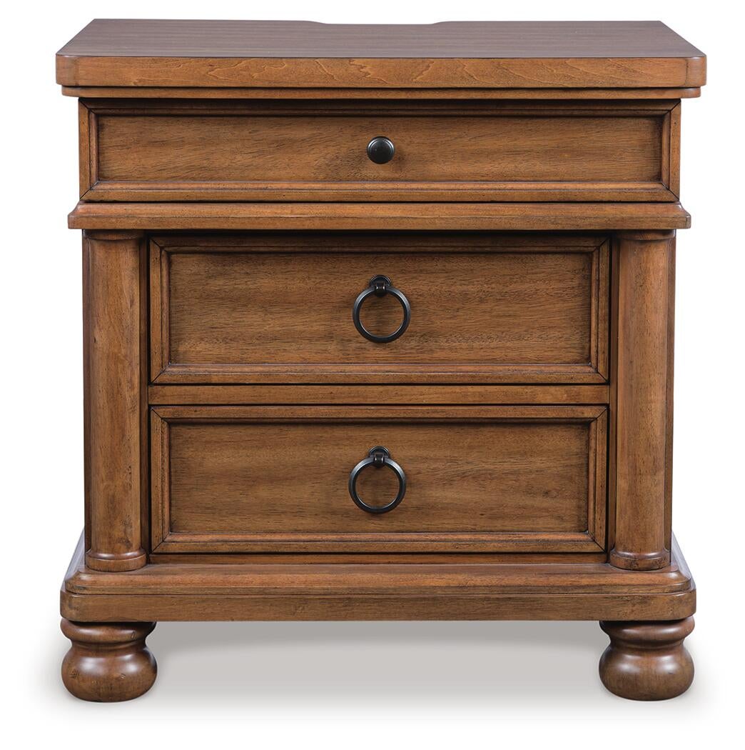 Rowlenstown  Poster Bed With Mirrored Dresser And Nightstand