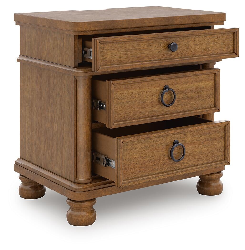 Rowlenstown  Poster Bed With Mirrored Dresser And Nightstand